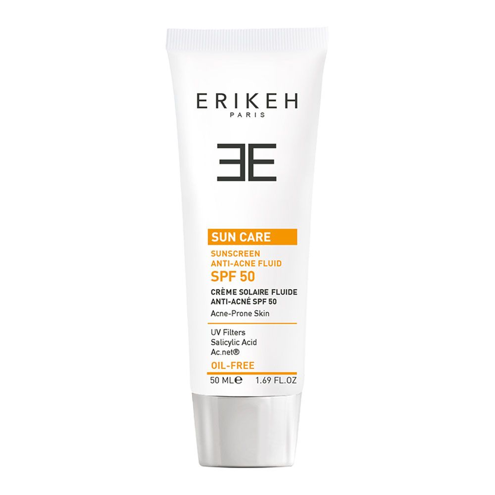 فلوئید ضد آفتاب و ضد جوش بی رنگ فاقد چربی SPF50 اریکه